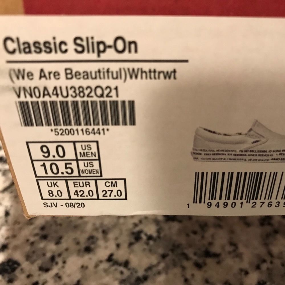 BRAND NEW IN BOX: VANS - We Are Beautiful - Men’s size 9, Women’s Size 10.5